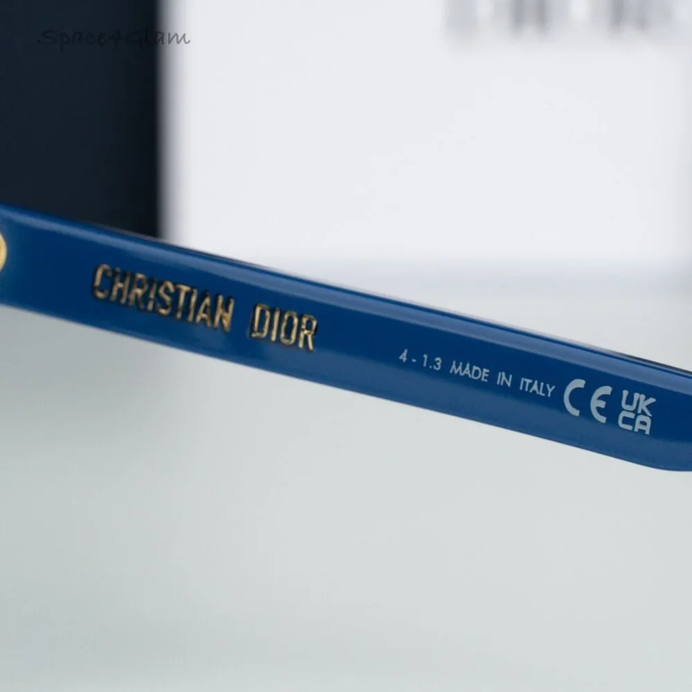 BRAND NEW Dior LAPARISIENNEDIORO S3F 1000 Black Blue Demo Women Round Eyeglasses